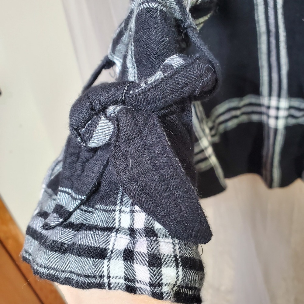 Laundry By Shelli Pearl Embellished Flannel Shirt Western Boho Feminine Y2K L - Picture 3 of 8